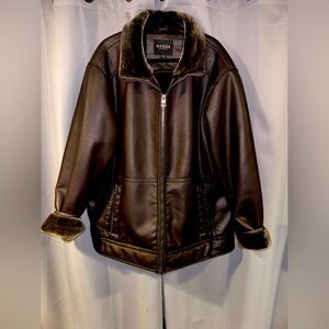 Guess faux leather jacket with full fur lining 3XLT